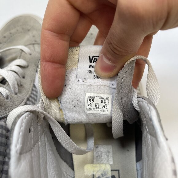 Vans SK8 Hi Tapered Gingham Grey / White Womens Size 8 Skate Sneakers Y2K - Picture 8 of 12